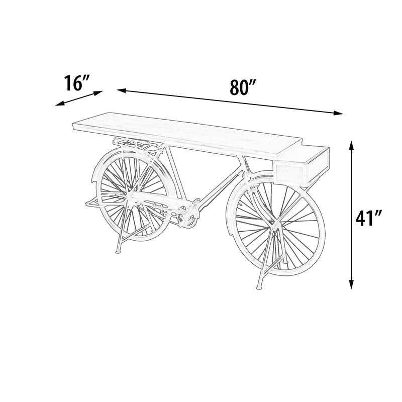 Mountain Blacksmith Authentic Bicycle Console Bar Counter Vintage 80 Inches