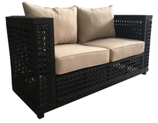 Monterey Love Seat Outdoor, Deep Seating Bridgeton Moore, Aluminum, Woven, Sumbrella Fabric, Patio, Furniture