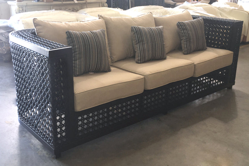 Monterey Sofa Outdoor, Deep Seating Bridgeton Moore, Aluminum, Woven, Sumbrella Fabric, Patio, Furniture