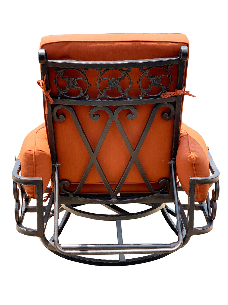 Chillounger Chaise Lounge Swivel,  Plush,  Sunbrella Cushions,  Aluminum,  Bridgeton Moore Patio Furniture