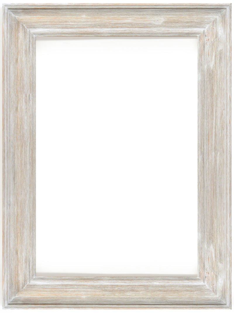 Misty Woods Frame 24x36 Distressed White Wash