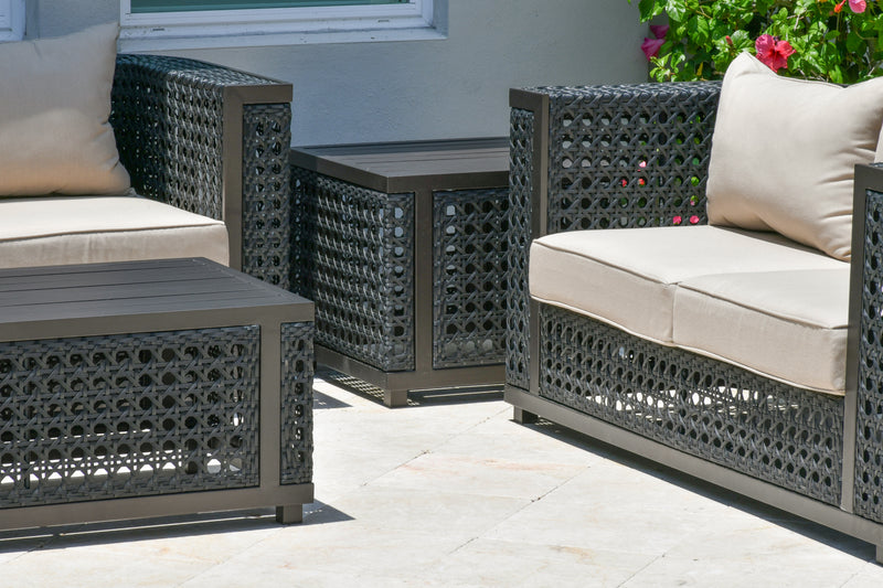 Monterey 7pc Outdoor Sofa Seating Set Bridgeton Moore, Aluminum, Woven, Patio Furniture,