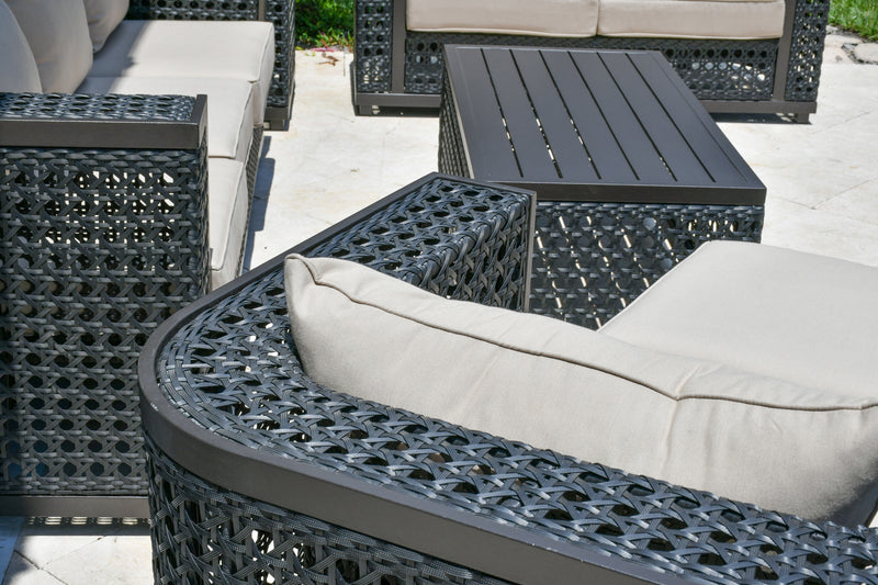 Monterey 7pc Outdoor Sofa Seating Set Bridgeton Moore, Aluminum, Woven, Patio Furniture,