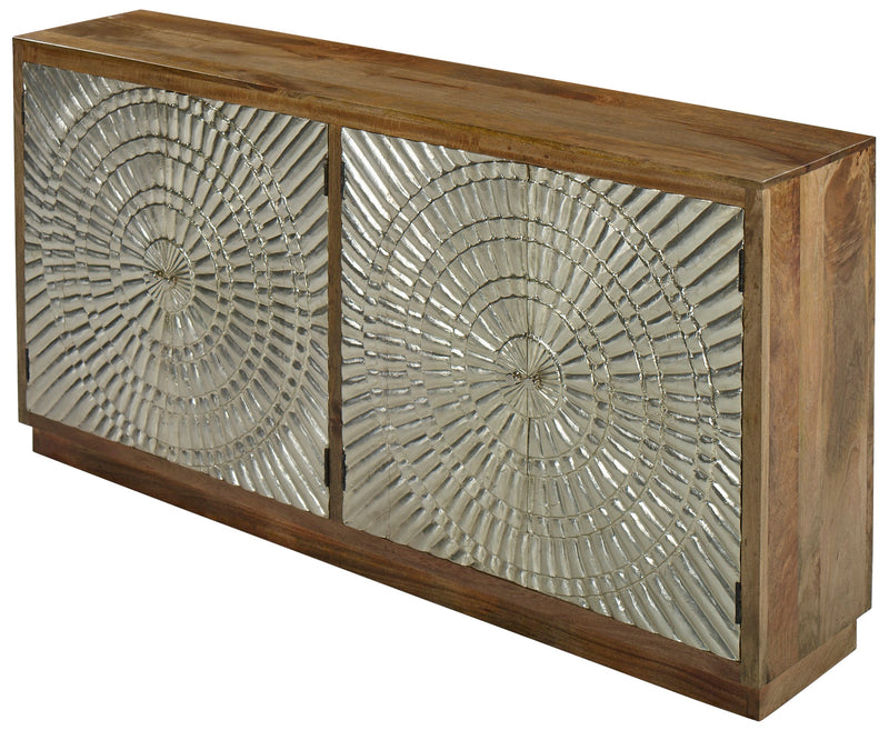 Modern Mango Aluminum Credenza 80 Inches