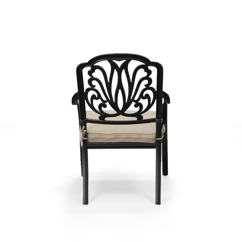 Outdoor Estate Dining Arm Chair Aluminum,  Powder Coated,  Sumbrella  Bridgeton Moore Patio Furniture