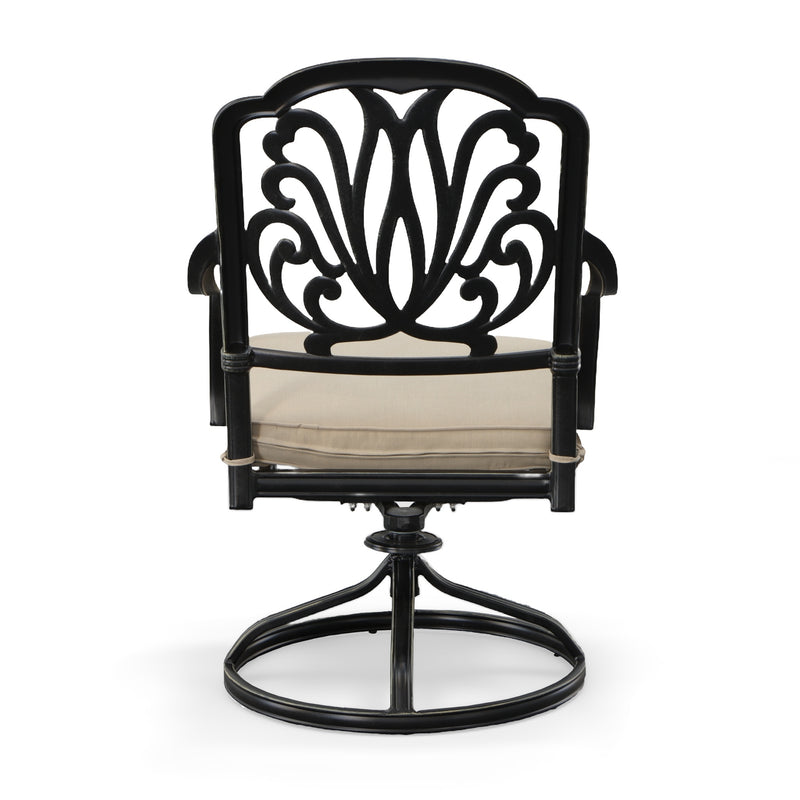 Outdoor Estate Dining Swivel Arm Chair,  Aluminum,  Powder Coated,  Sumbrella  Bridgeton Moore Patio Furniture