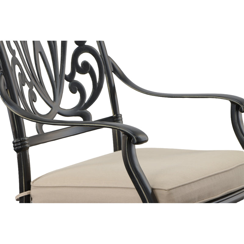 Outdoor Estate Dining Swivel Arm Chair,  Aluminum,  Powder Coated,  Sumbrella  Bridgeton Moore Patio Furniture