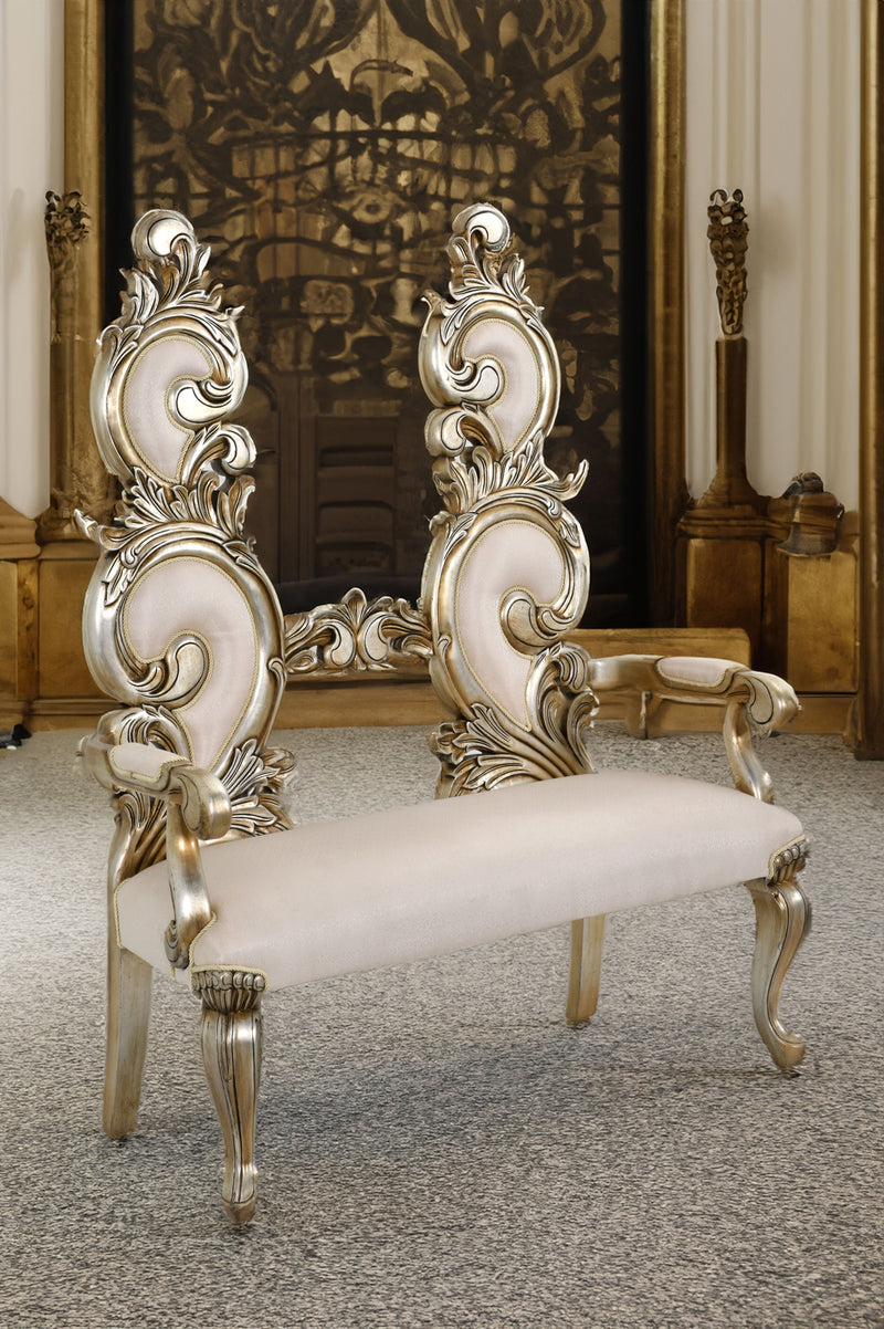 Luxury Rococo Double Bench Settee 50"W