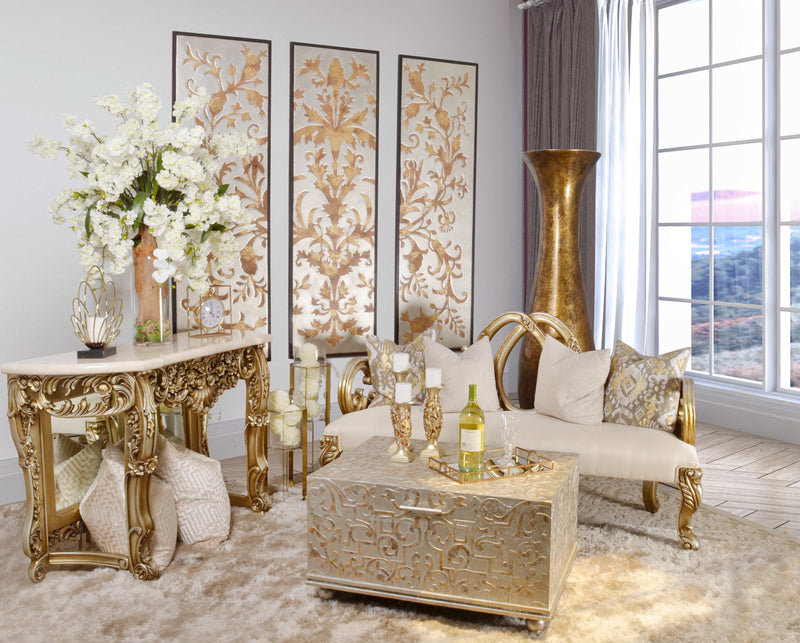 Platine Crema Marble Top Console Sofa Hall Table