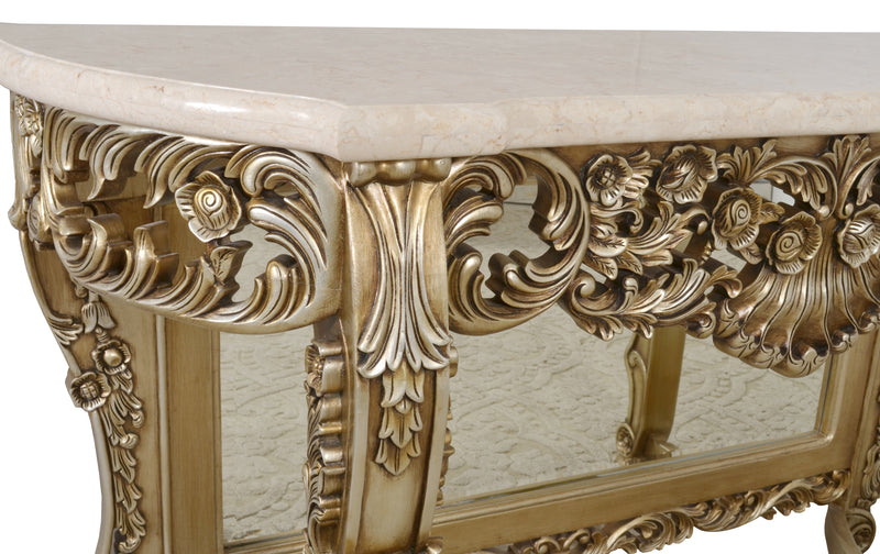 Platine Crema Marble Top Console Sofa Hall Table