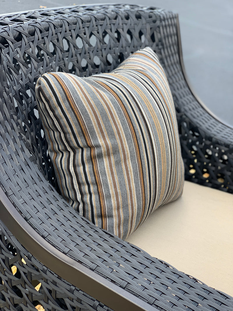 Monterey Dining Chair, Outdoor, Bridgeton Moore, Aluminum, Woven, Sumbrella Fabric