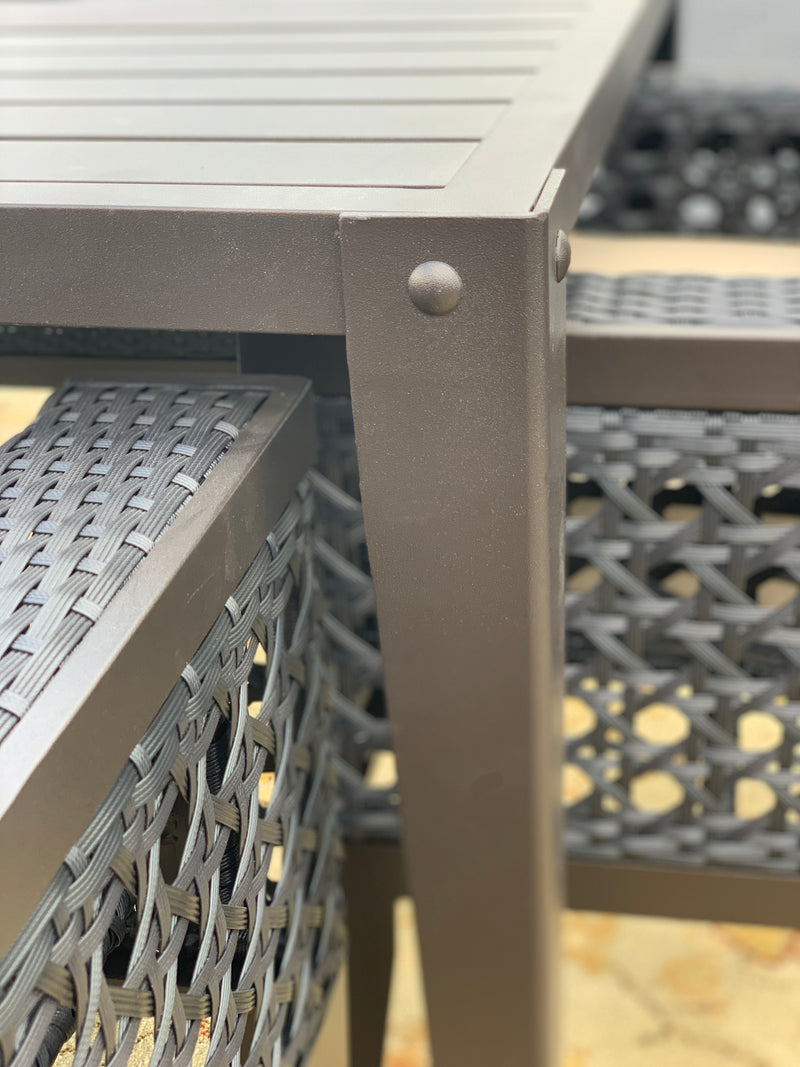 Monterey Dining Table 42 x 72 Inch, Outdoor, Bridgeton Moore, Aluminum, Powder Coated