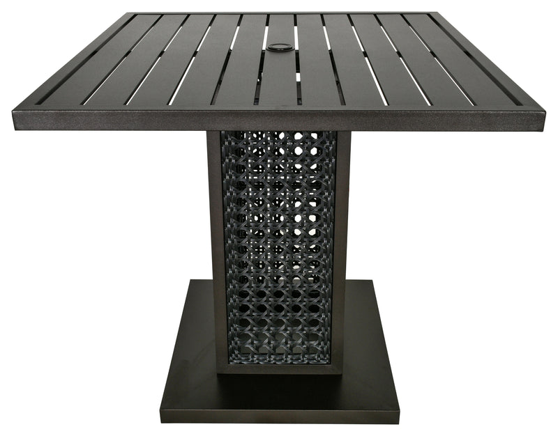 Monterey Bar Pub Table 42 Inch, Outdoor, Bridgeton Moore, Aluminum, Woven, Patio, Furniture