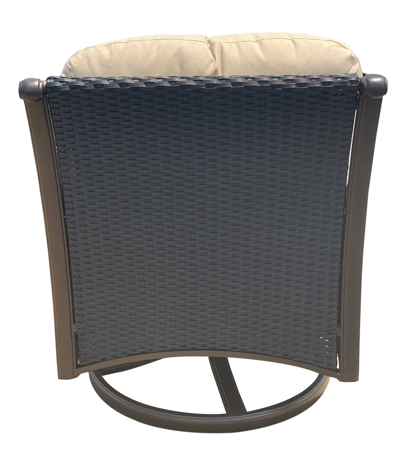 Monterey Swivel Rocking Club Chair, Outdoor, Bridgeton Moore, Aluminum, Woven, Sumbrella Fabric, Patio, Furniture