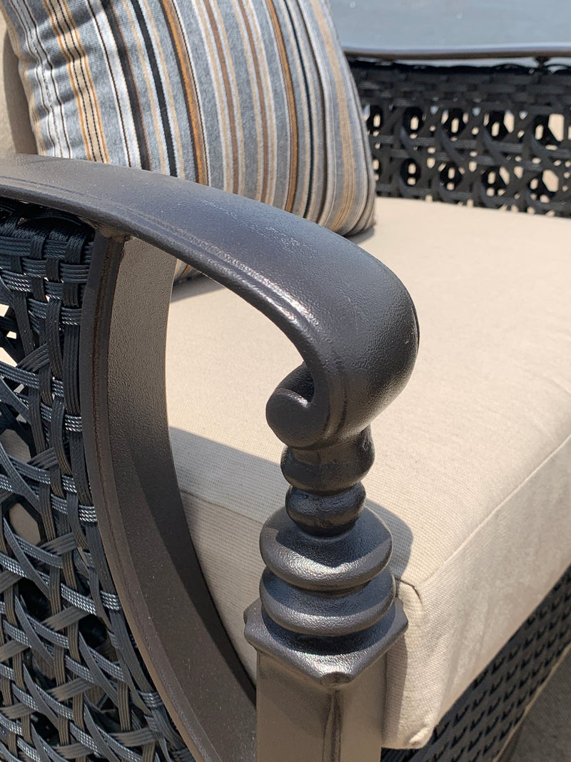 Monterey Swivel Rocking Club Chair, Outdoor, Bridgeton Moore, Aluminum, Woven, Sumbrella Fabric, Patio, Furniture
