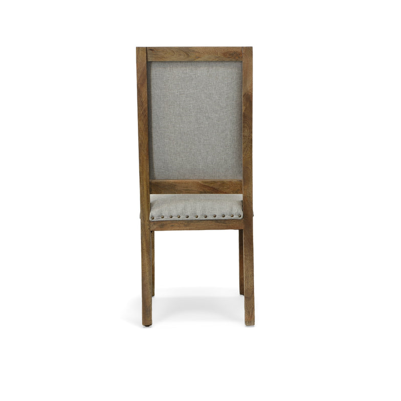 Chair Dining Solid Wood in Neutral Linen