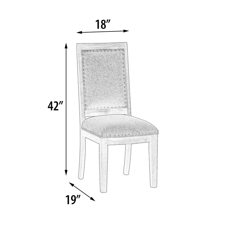 Chair Dining Solid Wood in Neutral Linen
