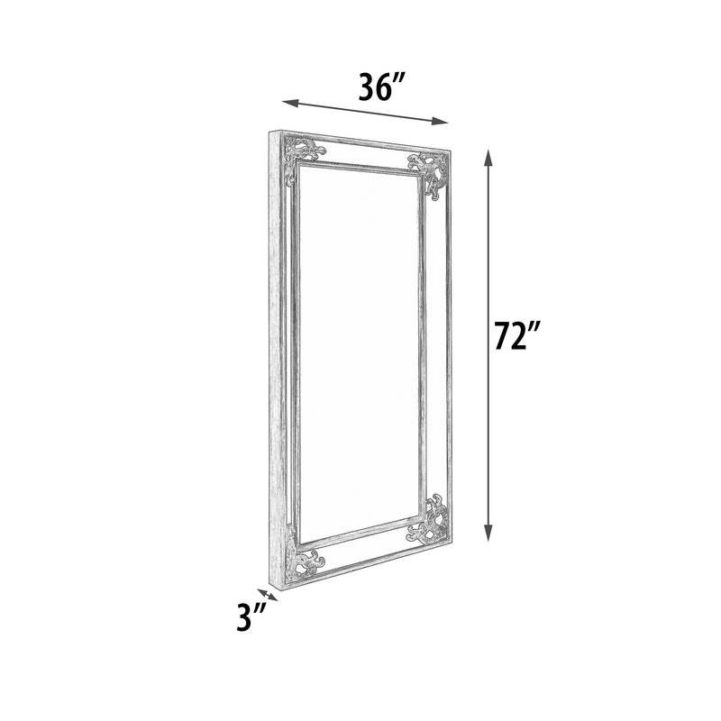 Monte Carlo Silver Vertical Mirror