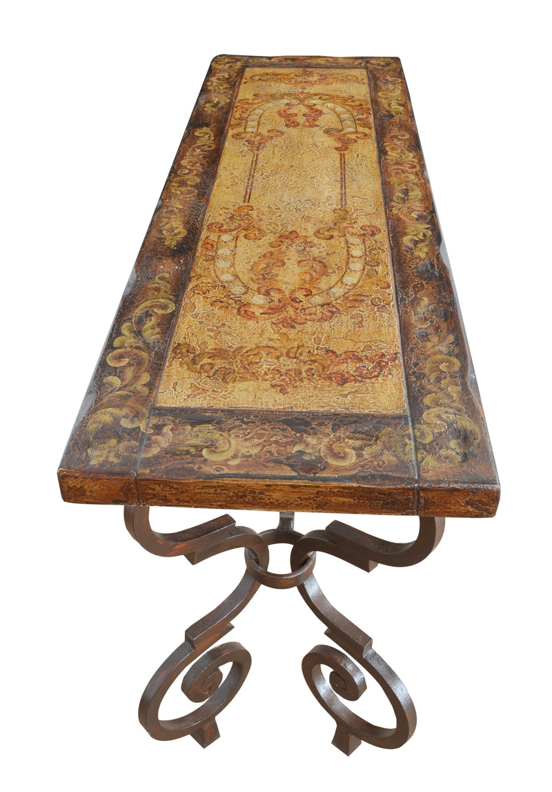 Belruse Iron Console 66 Inches Hand Made,  Solid Wood,  Peru