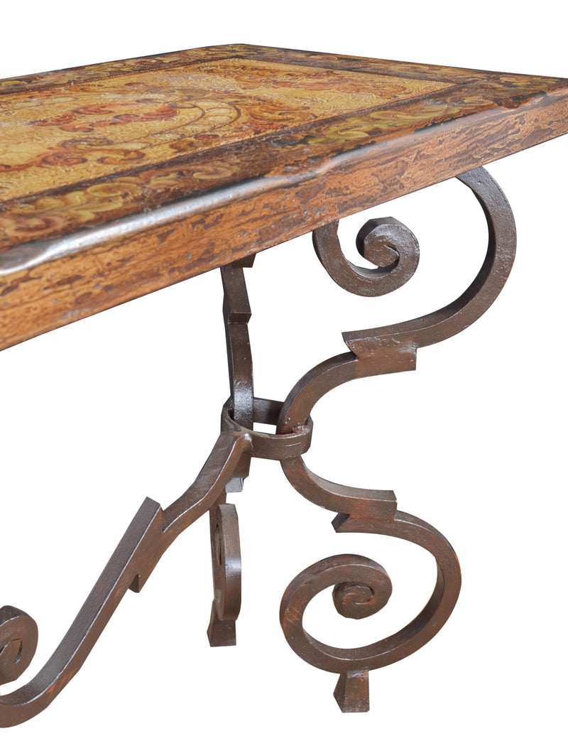 Belruse Iron Console 66 Inches Hand Made,  Solid Wood,  Peru