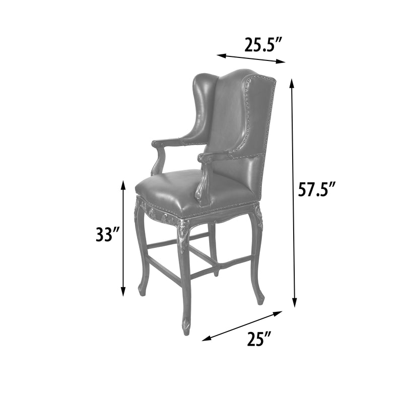 Deluxe Leather Swivel Bar Stool Seating Bar Furniture Bar Game Hardwood