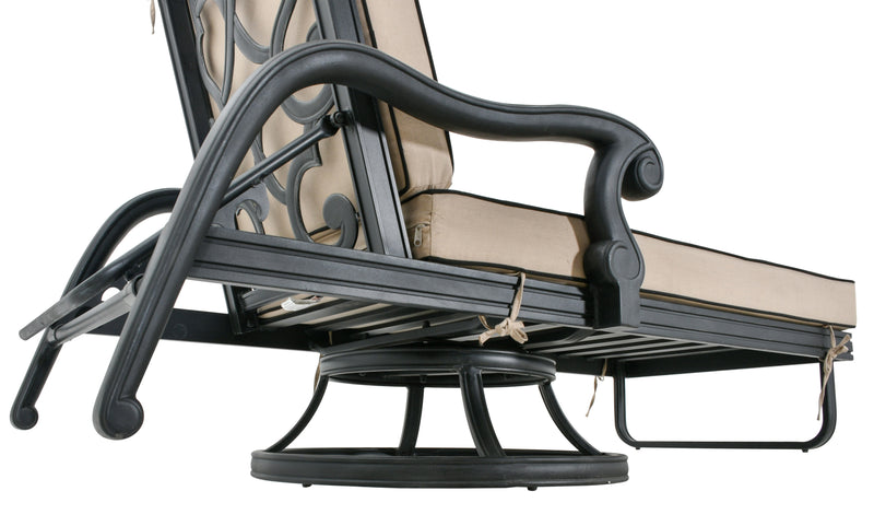 Astoria Chaise Lounge Table Set of 3, Swivel, Outdoor, Aluminum, Bridgeton Moore Patio