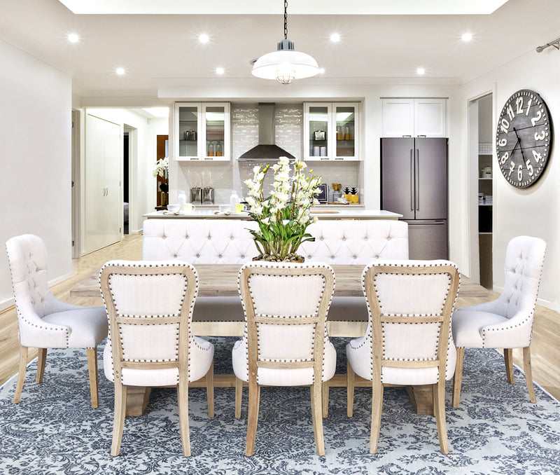 Large Rectangular Rustic Farmhouse Modern Dining Table