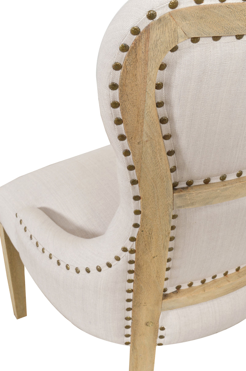 Workshop Tufted Linen Dining Side Chair