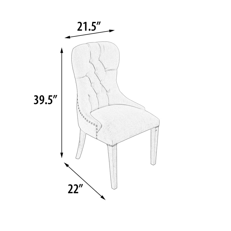 Workshop Tufted Linen Dining Side Chair