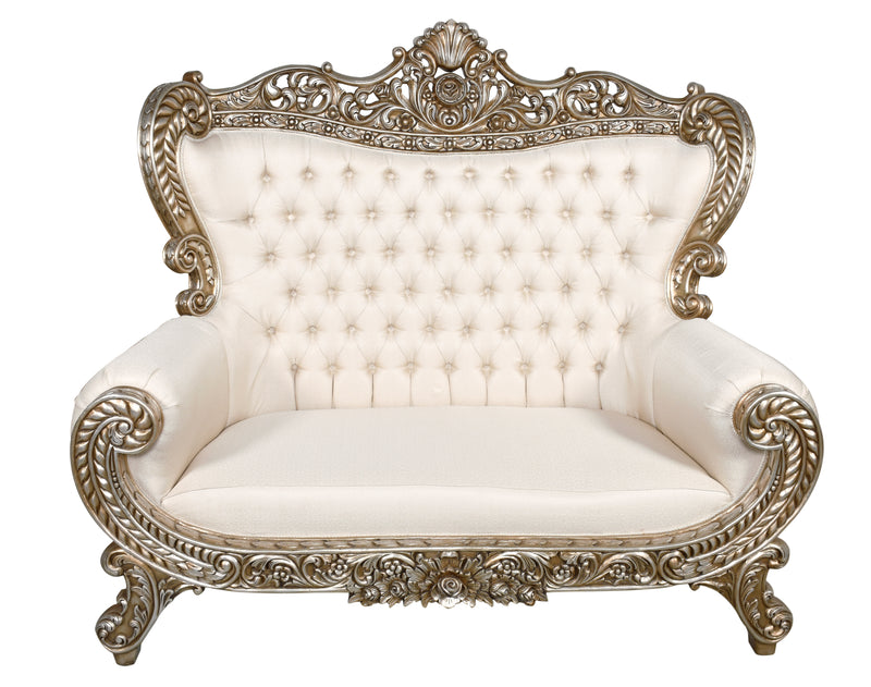 Platine Palatial Hand Carved Parlor Sofa