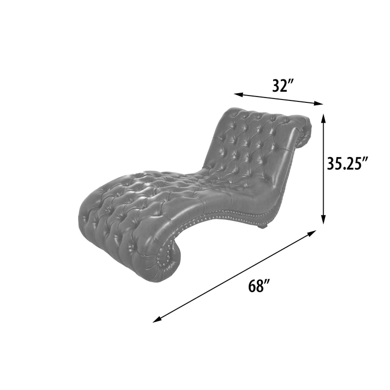 Botswana Dark Brown Micro Leather Chaise