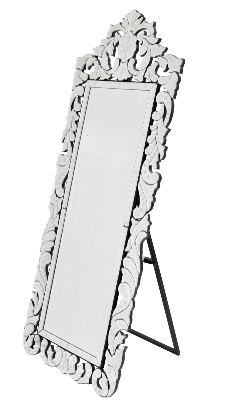 Venetian Style Premium Chevall Mirror 70.62 Inches Tall with Stand, Dressing, Full Length, Valet