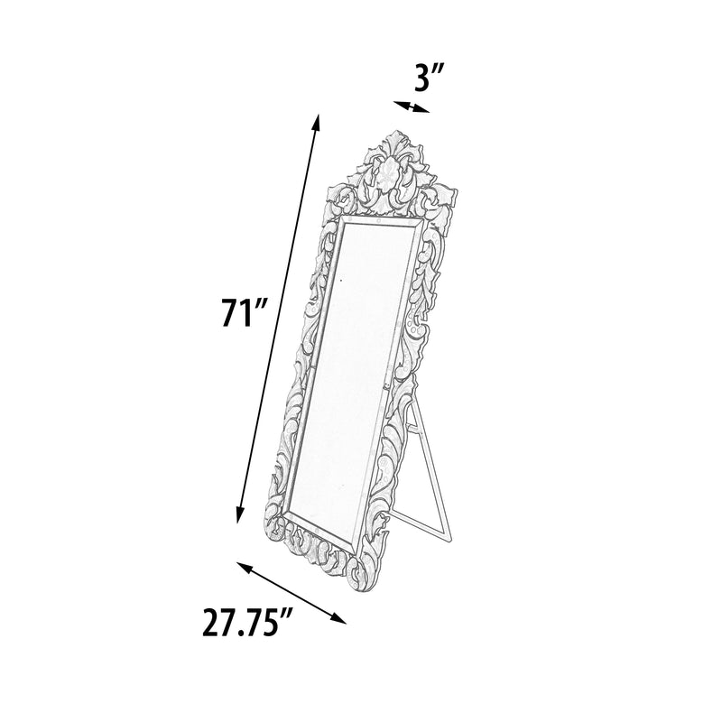 Venetian Style Premium Chevall Mirror 70.62 Inches Tall with Stand, Dressing, Full Length, Valet