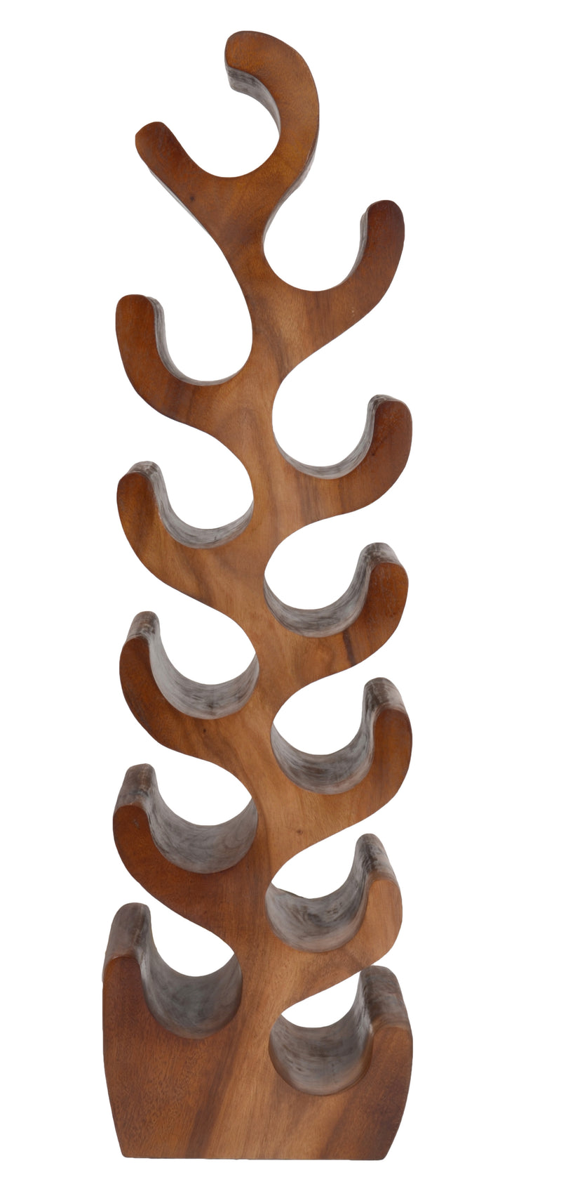 Large Natural Suar Wood Wine Bottle Holder