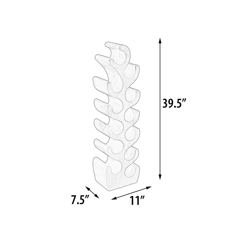 Large Natural Suar Wood Wine Bottle Holder