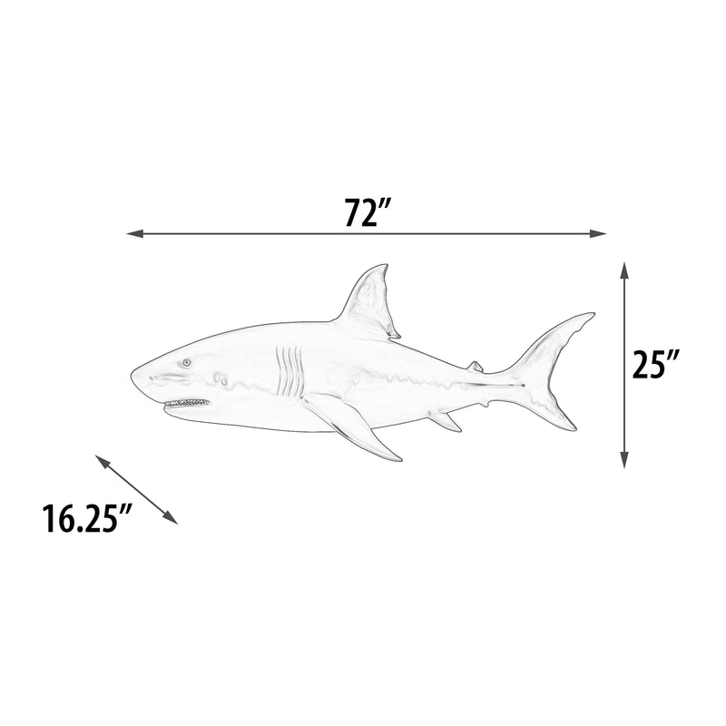 Wall Mounted Great White Shark 6ft