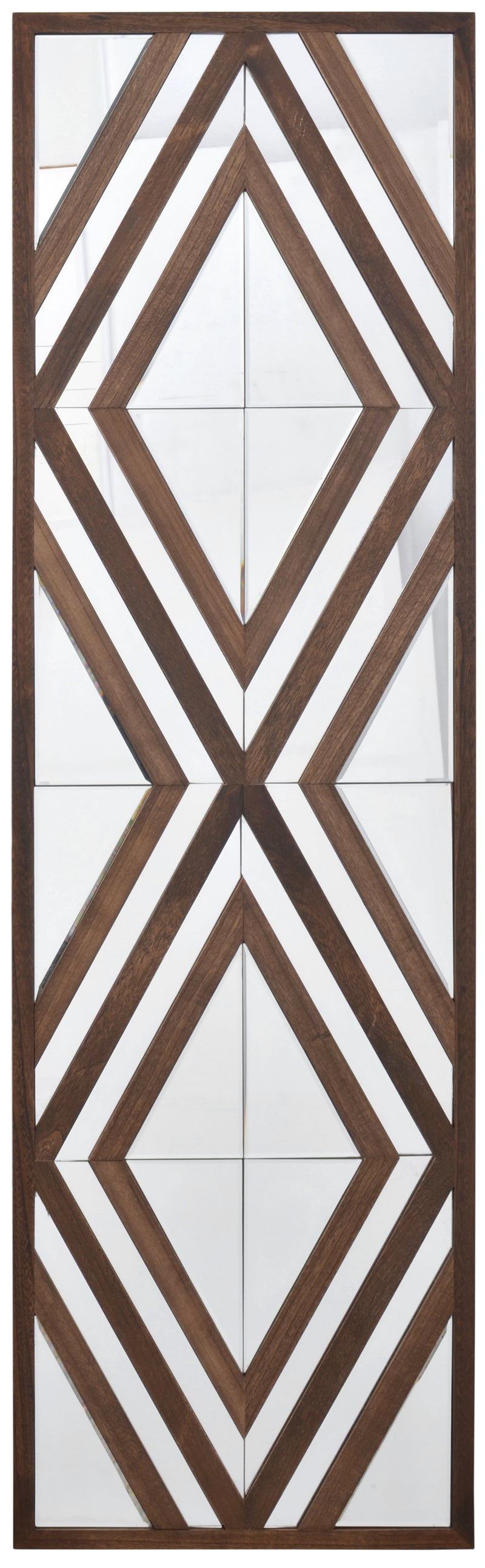 Brown Modern Aspen Double Diamond 72 Inch Wall Accent Mirror