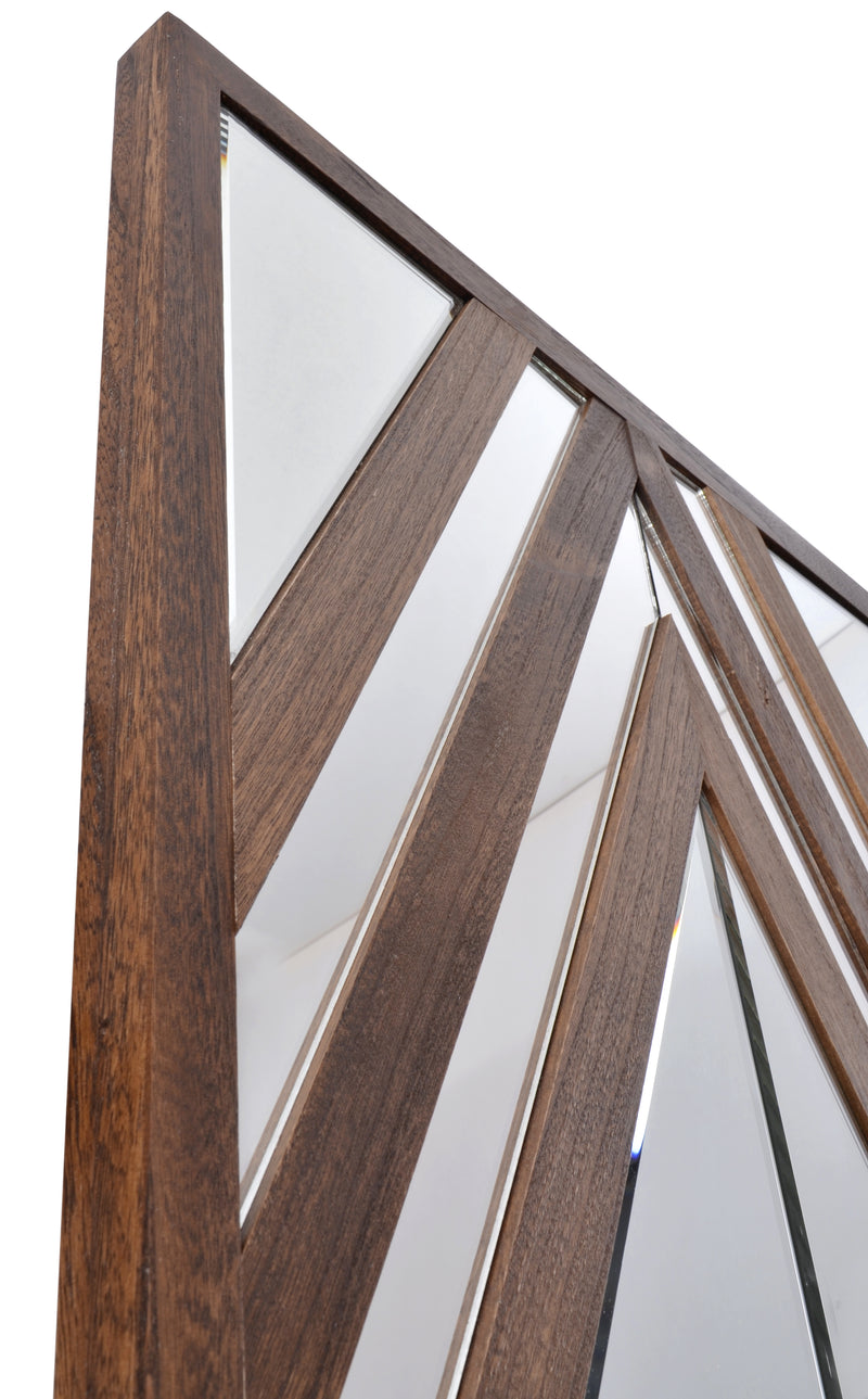 Brown Modern Aspen Double Diamond 72 Inch Wall Accent Mirror