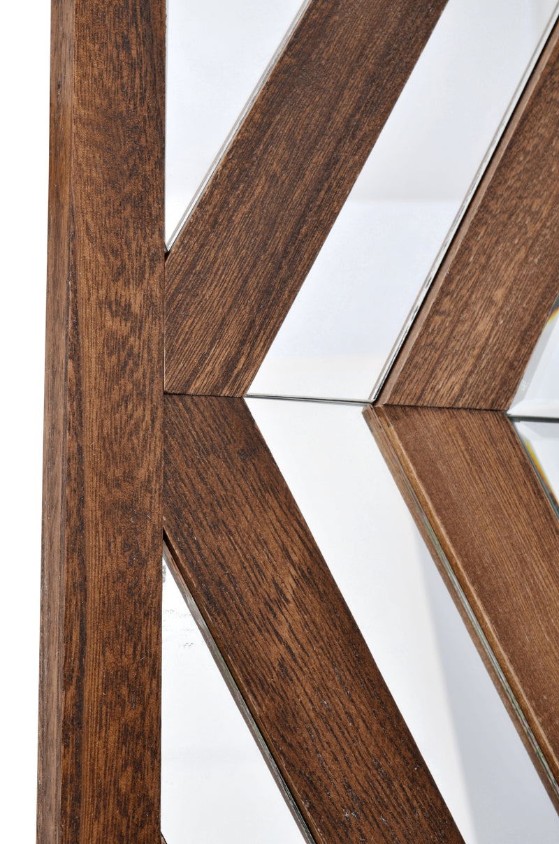 Brown Modern Aspen Double Diamond 72 Inch Wall Accent Mirror