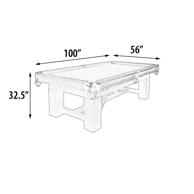 100" Bungalow Ash Wood Luxury Pro Pool Table Traditional Billiard Game Table