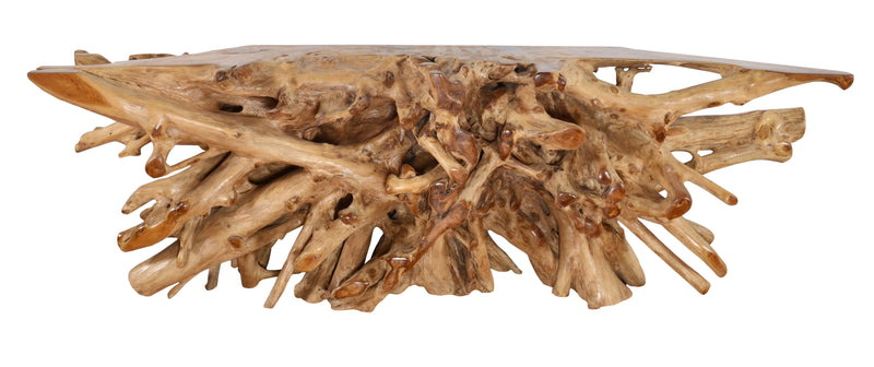 99 Inch Live Edge Teak Root Console