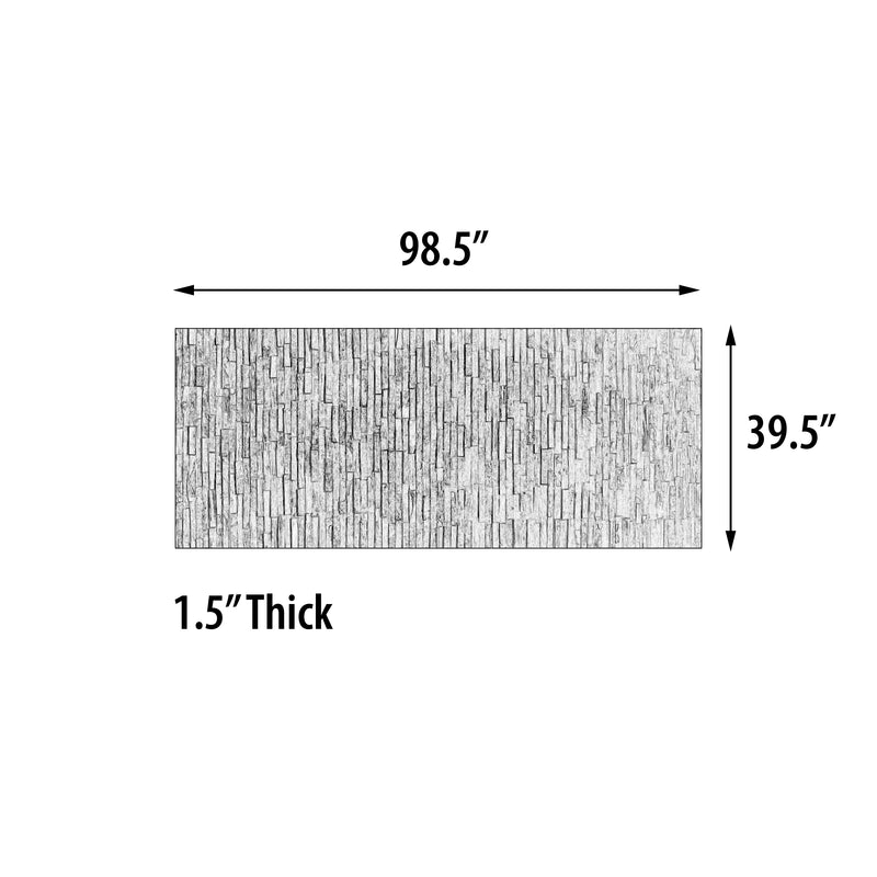 Mountain Studios Reclaimed Teak Parquet Panel 98.5 Inch, Hand Made, Wall,Art,Modern,Rustic