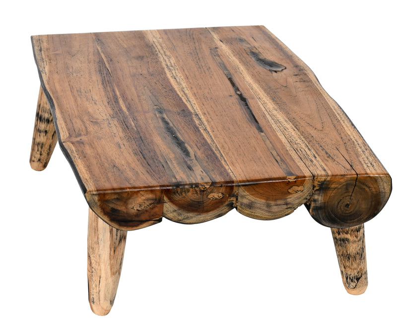 Mountain Studios Double Cutting Board Charcuterie Stand on Legs 20 Inches Natural Teak