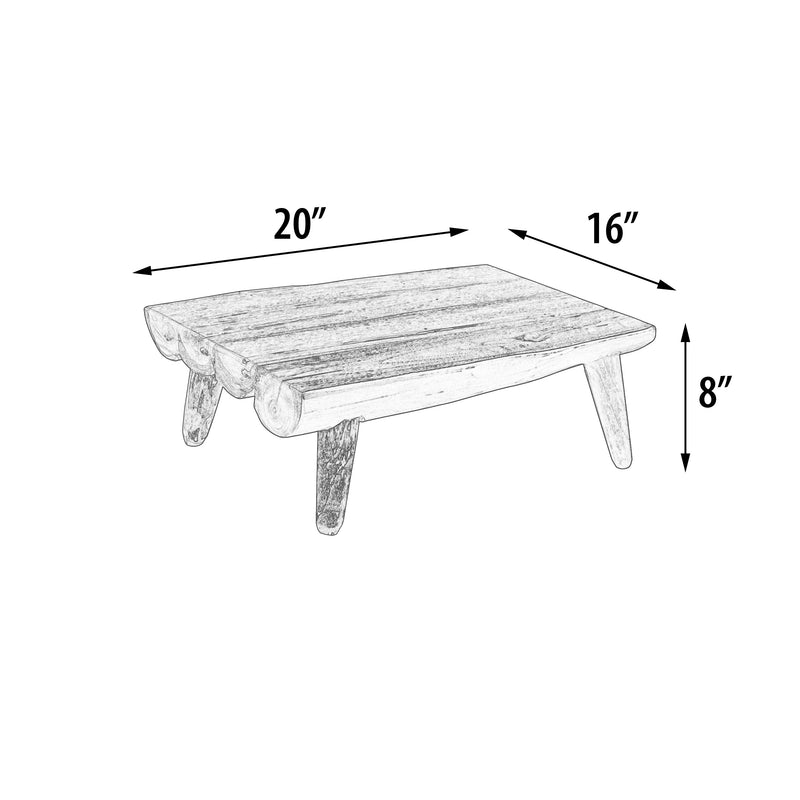 Mountain Studios Double Cutting Board Charcuterie Stand on Legs 20 Inches Natural Teak