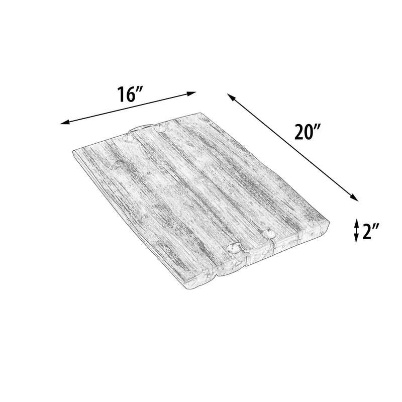 Mountain Studios Wide Cutting Board Charcuterie Tray 20 Inches Natural Teak