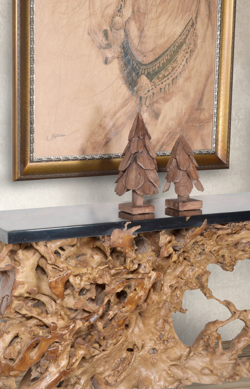 Mountain Studios Teak Tree Set of 2