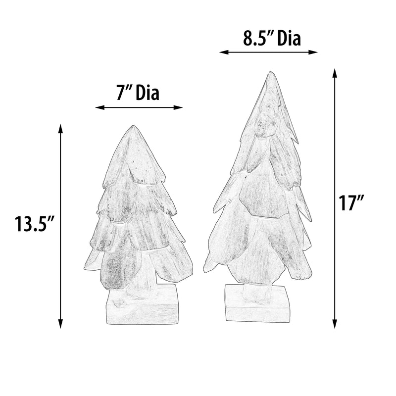 Mountain Studios Teak Tree Set of 2