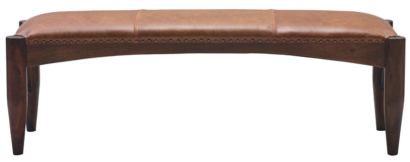 Mountain Tannery Craftsman Style Leather Bench 60 Inches