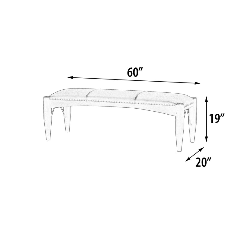 Mountain Tannery Craftsman Style Leather Bench 60 Inches