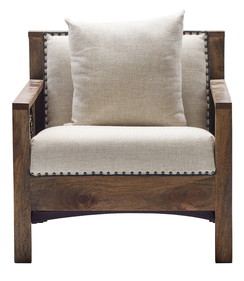 Mountain Studio Wilderness Cabin Fireside Chair 32 Inch Hand Made, Woven and Solid Hardwoods